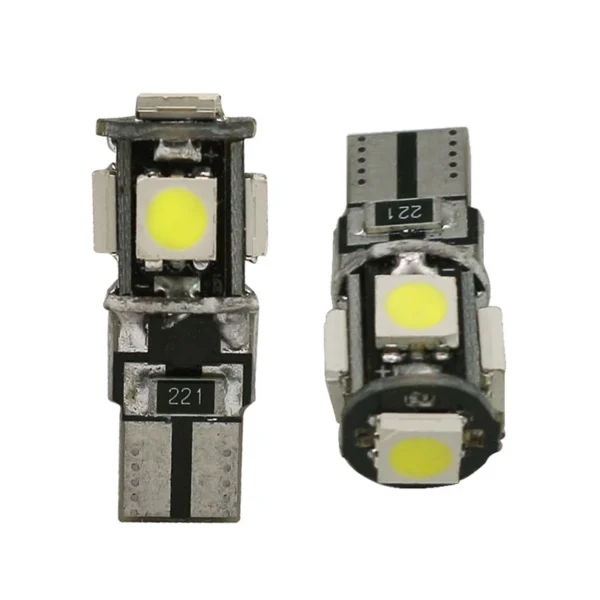 Лед крушки 2бр. за габарит T10-W5W 5LED 12V 5050 SMD- А3026 - Image 3