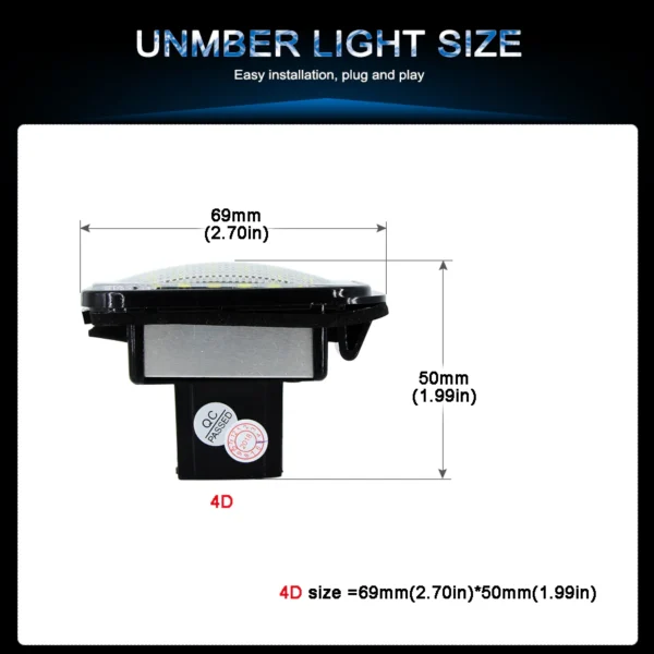 Плафони LED 3027-9 за регистрационен номер 2бр. за Mercedes Benz C-Class W203 - Image 6