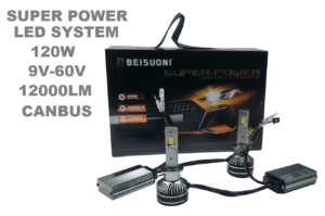 Лед крушки N9 за фарове – Н1 ВИСОК клас CANBUS,Мощни /120W