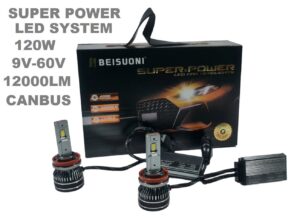 Лед крушки N9 за фарове – Н11 ВИСОК клас CANBUS,Мощни /120W