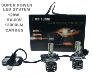 Лед крушки N9 за фарове – Н4 ВИСОК клас CANBUS,Мощни /120W