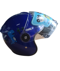 Детска Каска без брада за Мотор, Скутер, Мотопед - Синьо А-3620