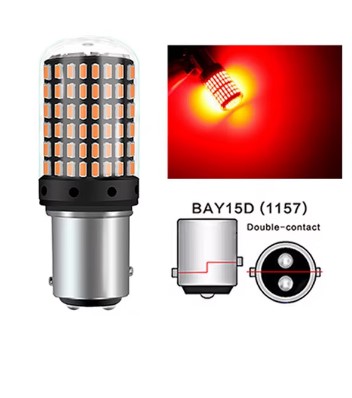 ЛЕД Крушки Canbus 3405 за стоп/габарит и мигач на автомобила BA15S P21W/P21/5W BAY15D - 2св-червено