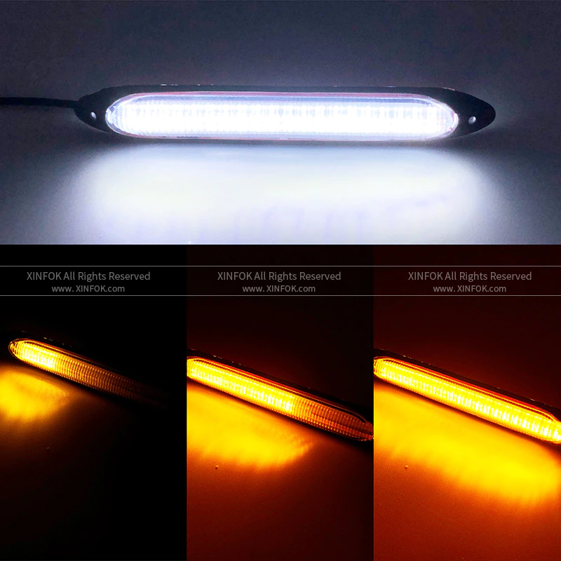 Дневни светлини №3574-1 LED 2бр. DRL с бягащ мигач -15.5см. - Image 2