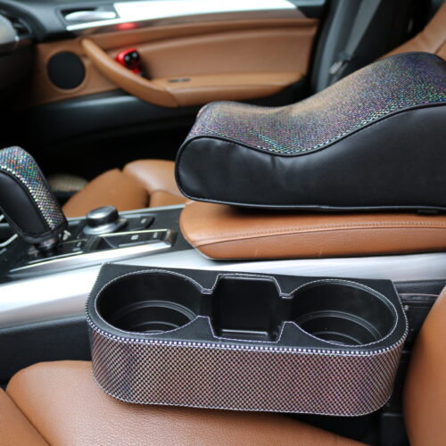 Луксозен тъмносив комплект за интериор на автомобил (4 в 1)