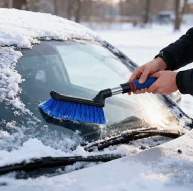 Стъргалка №3997 телескопична стъргалка за автомобилни стъкла за сняг и лед 2 в 1 - Image 3