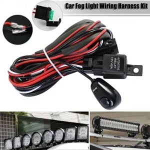 Комплект Кабели за LED BAR(3m) с 12-24V Реле и Бутон за ВКЛ/ИЗКЛ