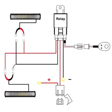 Комплект Кабели за LED BAR(3m) с 12-24V Реле и Бутон за ВКЛ/ИЗКЛ - Image 5