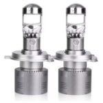 Лед крушки с лупа А80 за фарове Н4 Canbus 12-24V 220W 30000LM 5700К - Image 2