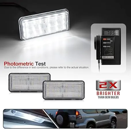 Плафони LED №5065-16 за регистрационен номер Lexus Cruiser Prado J100 J120 J200 Lexus LX470 LX570 GX470 Toyota Reiz Mark X - Image 3