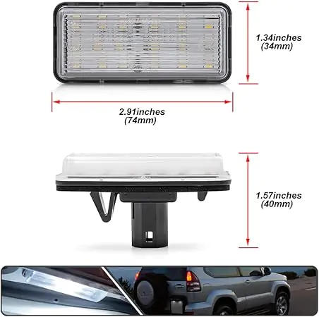 Плафони LED №5065-16 за регистрационен номер Lexus Cruiser Prado J100 J120 J200 Lexus LX470 LX570 GX470 Toyota Reiz Mark X - Image 6