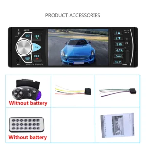 Радио за Автомобил 4.3'' Bluetooth 2USB порт Дистанционно управление за волана- А-3466